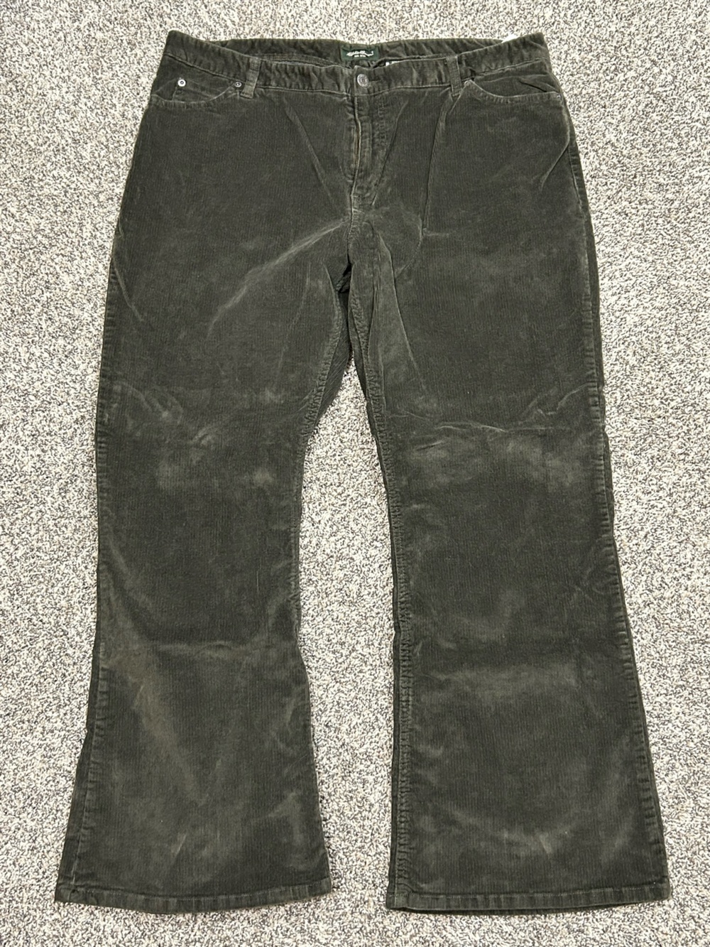 Olive Green Corduroy Flare Pants size 18P/ 18 Short
